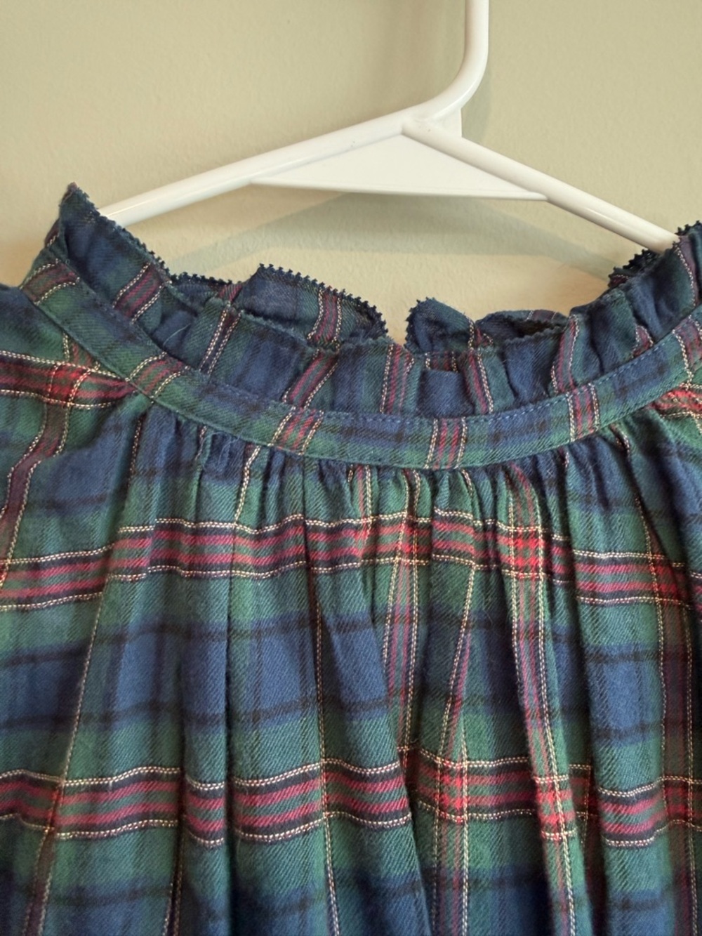 Anthropologie Trovata Birds of Paradise Carla Highneck Shirt in Tinsel Plaid M - Picture 7 of 14